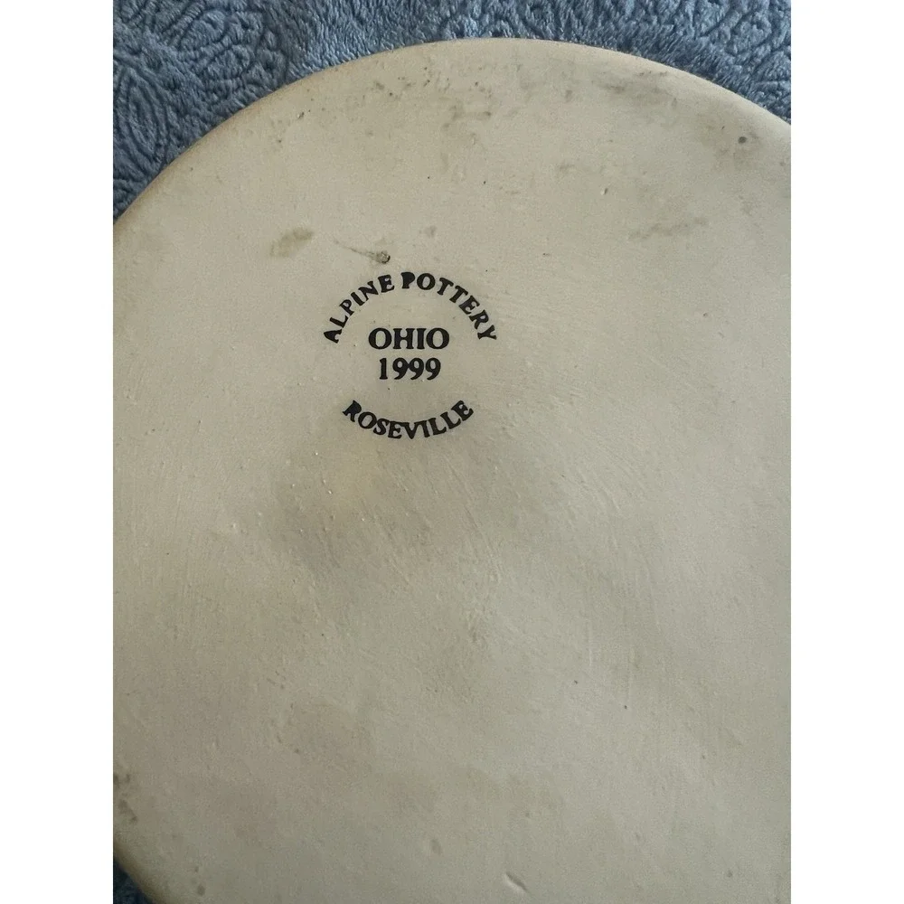 Alpine Pottery Roseville Ohio 1999 Strawberry Blueberry Stoneware Pie Dish 8